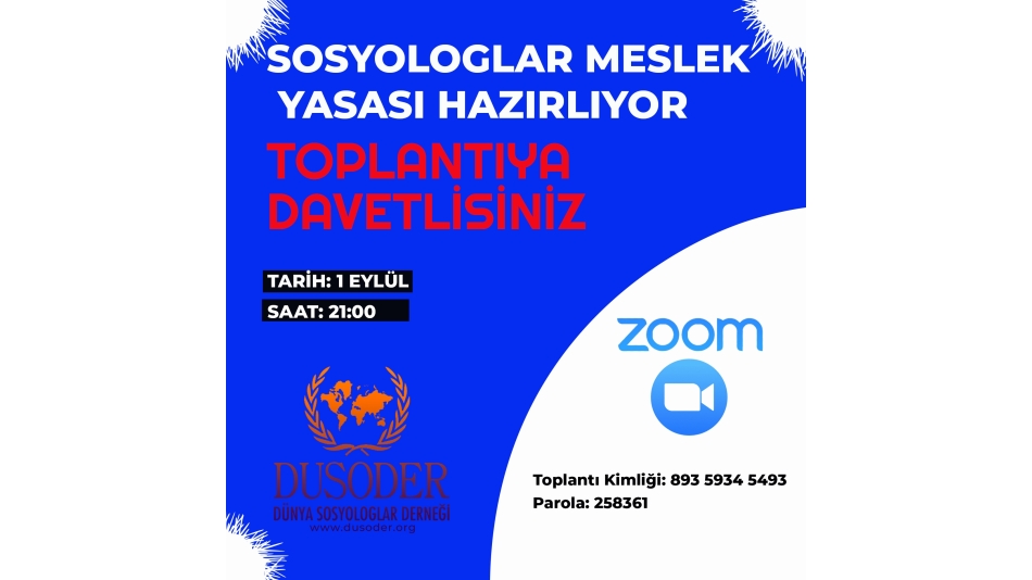 SOSYOLOGLAR MESLEK YASASI İÇİN TOPLANIYOR